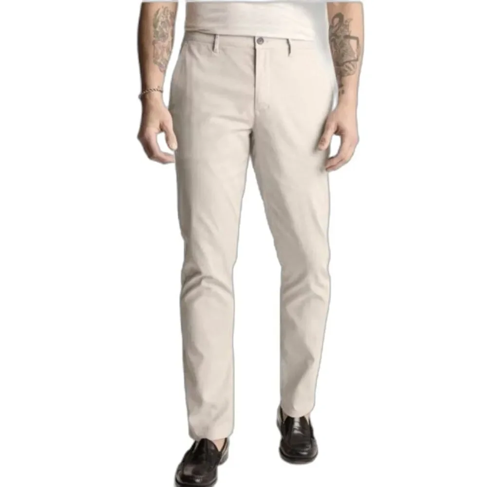 Bonobos Men's Light Tan Flat Front Straight Leg Classic Chino Pants Sz 36 X 33